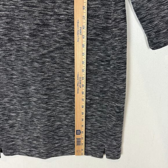 Ann Taylor LOFT Sweater Dress Women's Small Gray Knit Shoulder Zip Pullover - Picture 10 of 12